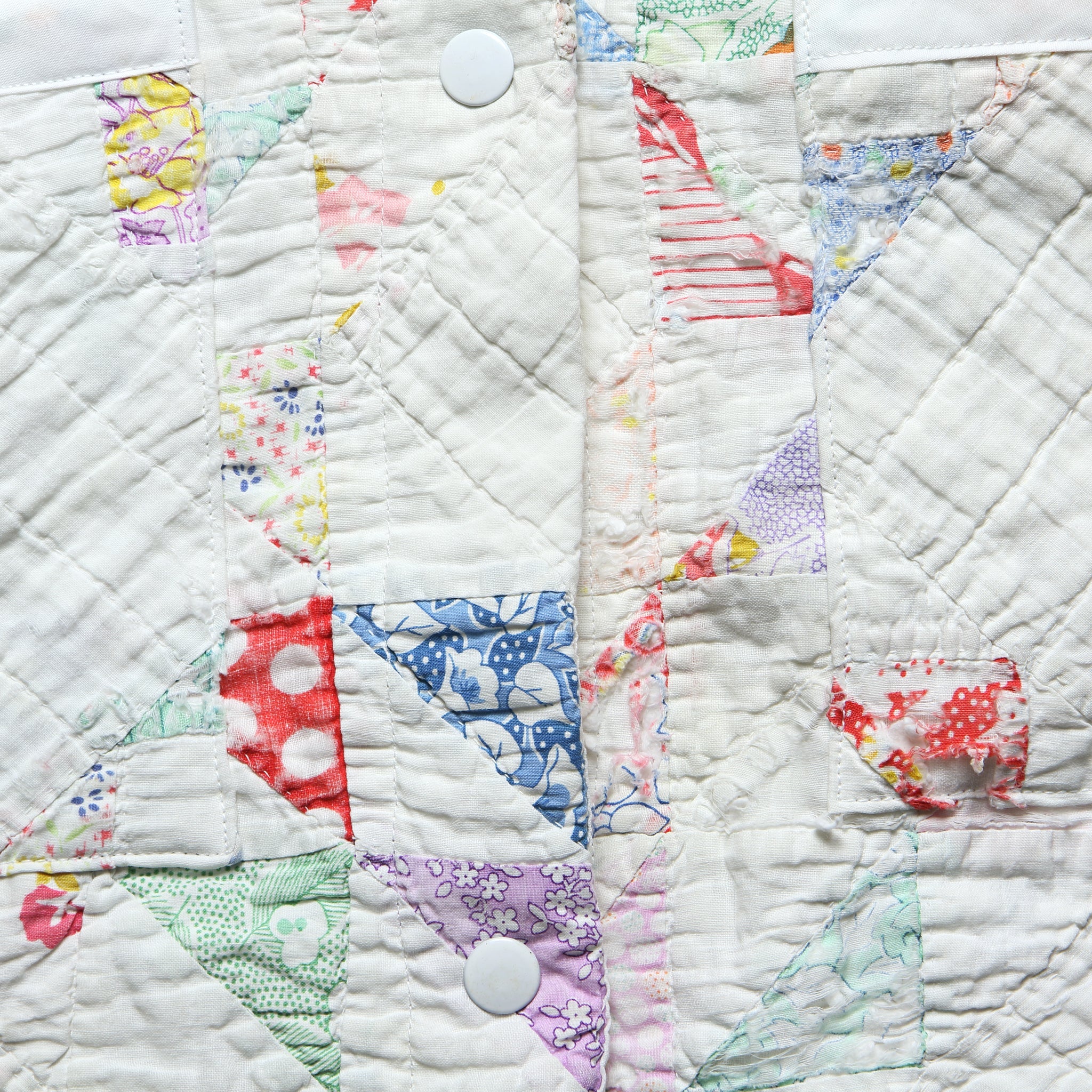 Moving Day Quilt Jacket - White/Pastel Flying Geese - Carleen - STAG Provisions - W - Outerwear - Coat/Jacket