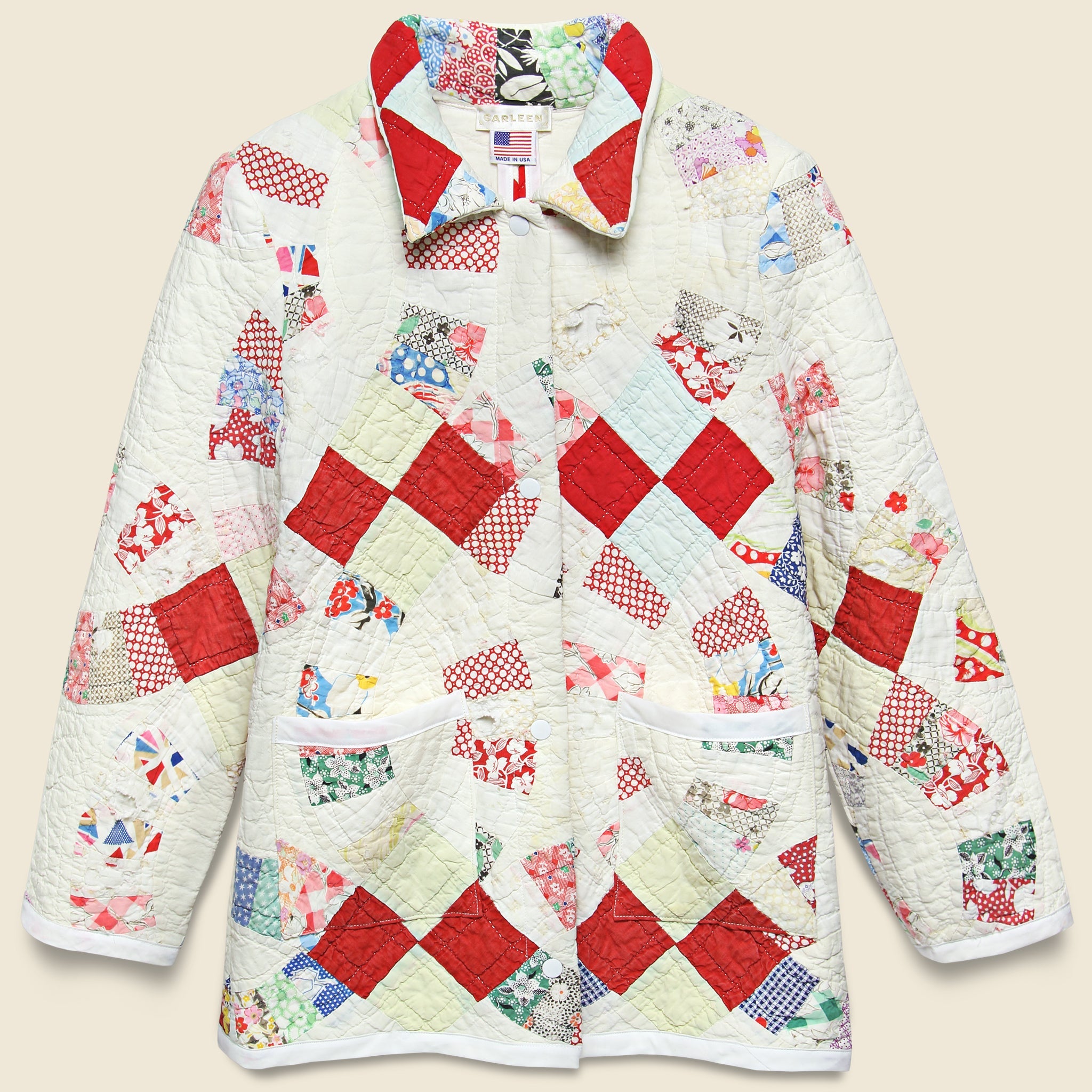 Moving Day Quilt Jacket - Red/Natural/Multi - Carleen - STAG Provisions - W - Outerwear - Coat/Jacket