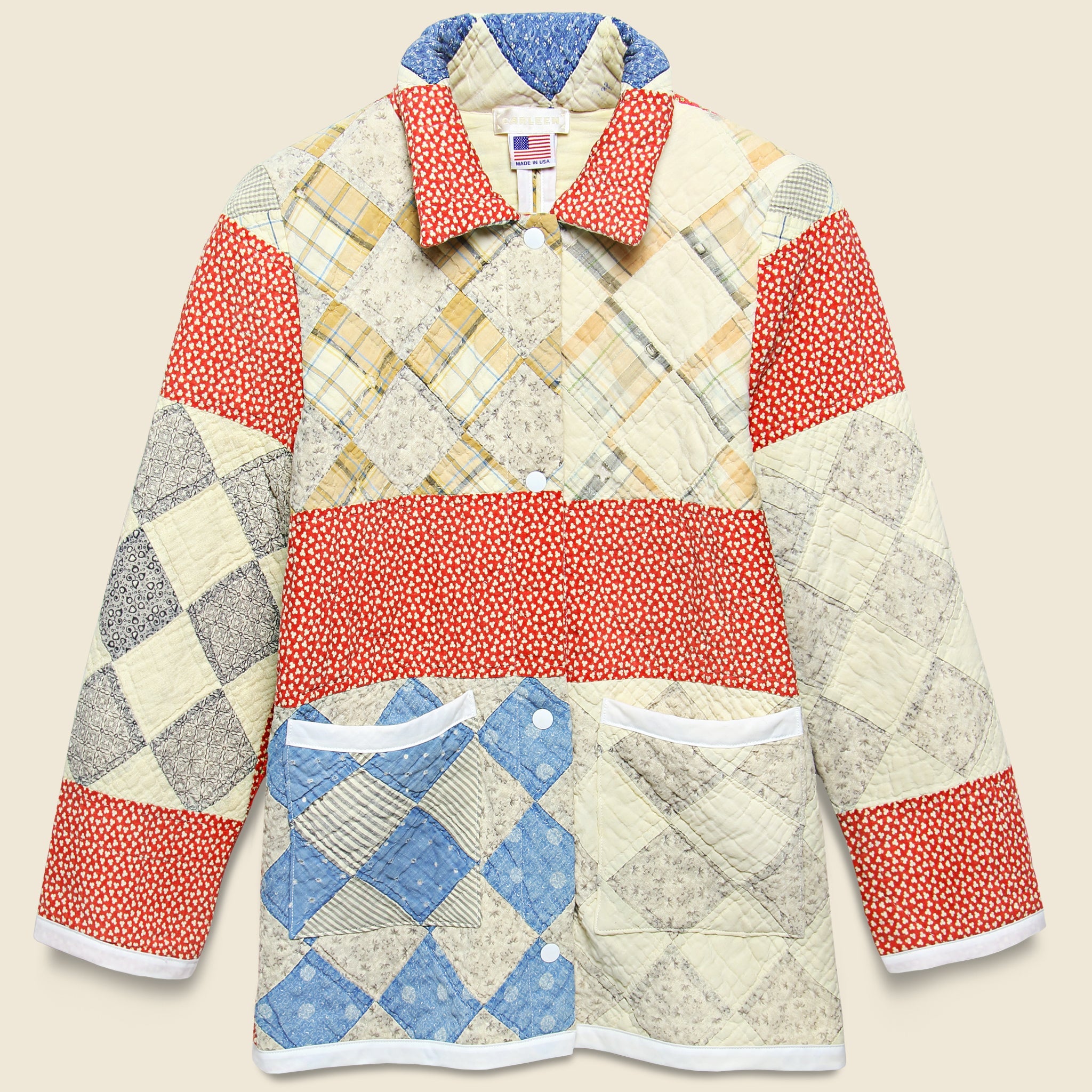 Moving Day Quilt Jacket - Red/Blue/Natural - Carleen - STAG Provisions - W - Outerwear - Coat/Jacket