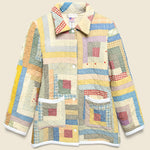 Moving Day Quilt Jacket - Mustard/Neutral Log Cabin - Carleen - STAG Provisions - W - Outerwear - Coat/Jacket