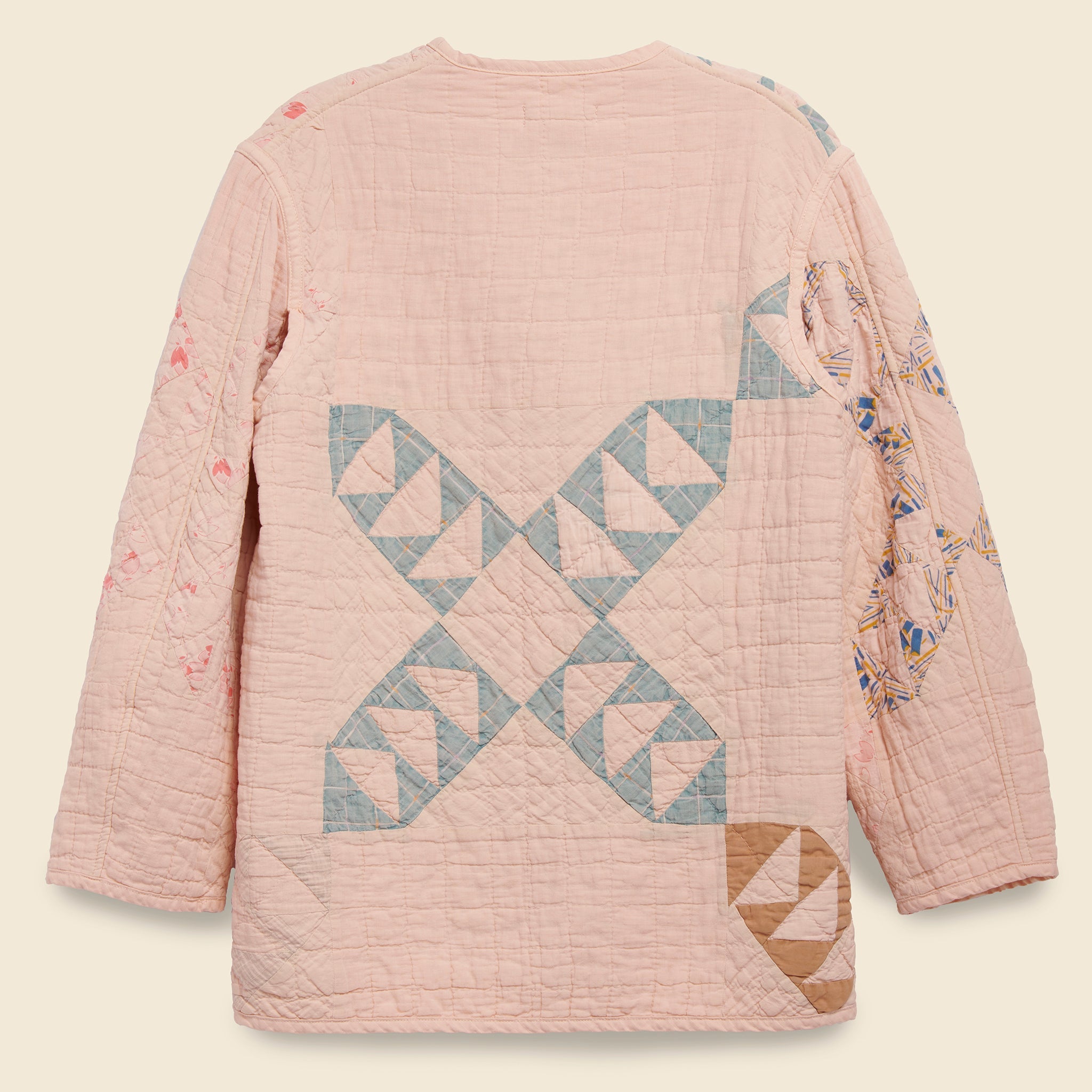 Quilt Liner Jacket - Pink Overdye, Small Triangles - Carleen - STAG Provisions - W - Outerwear - Coat/Jacket