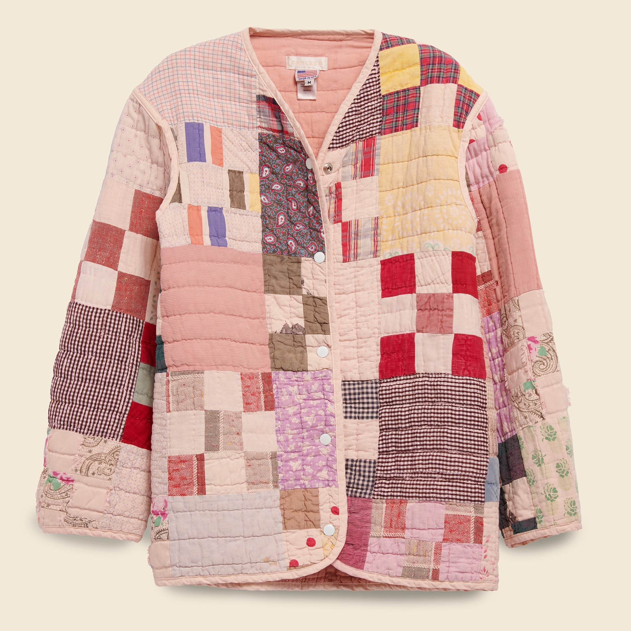 Quilt Liner Jacket - Pink Overdye, Square Patches - Carleen - STAG Provisions - W - Outerwear - Coat/Jacket
