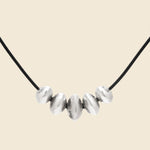 Navajo Pearl Leather Necklace - Sterling Silver/Black - DINEH - STAG Provisions - W - Accessories - Necklace