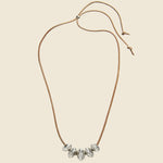 Navajo Pearl Leather Necklace - Sterling Silver/Tan - DINEH - STAG Provisions - W - Accessories - Necklace
