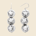 Navajo Pearl Coin Earrings - Sterling Silver - DINEH - STAG Provisions - W - Accessories - Earrings