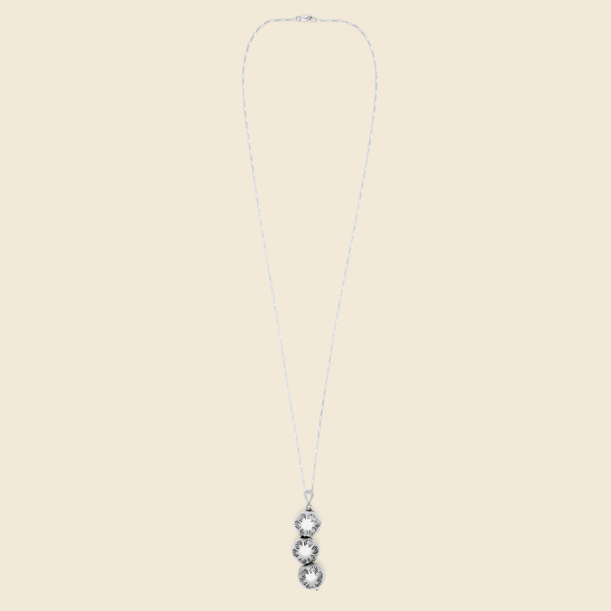 Navajo Pearl Triple Coin Necklace - Sterling Silver - DINEH - STAG Provisions - W - Accessories - Necklace