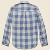 Doublecloth Malibu Shirt - Blue/Grey Buffalo - Faherty - STAG Provisions - W - Tops - L/S Woven