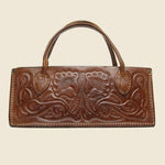 Tooled Leather Bag - Brown - Vintage - STAG Provisions - W - One & Done - Accessories & Jewelry