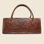 Tooled Leather Bag - Brown - Vintage - STAG Provisions - W - One & Done - Accessories & Jewelry