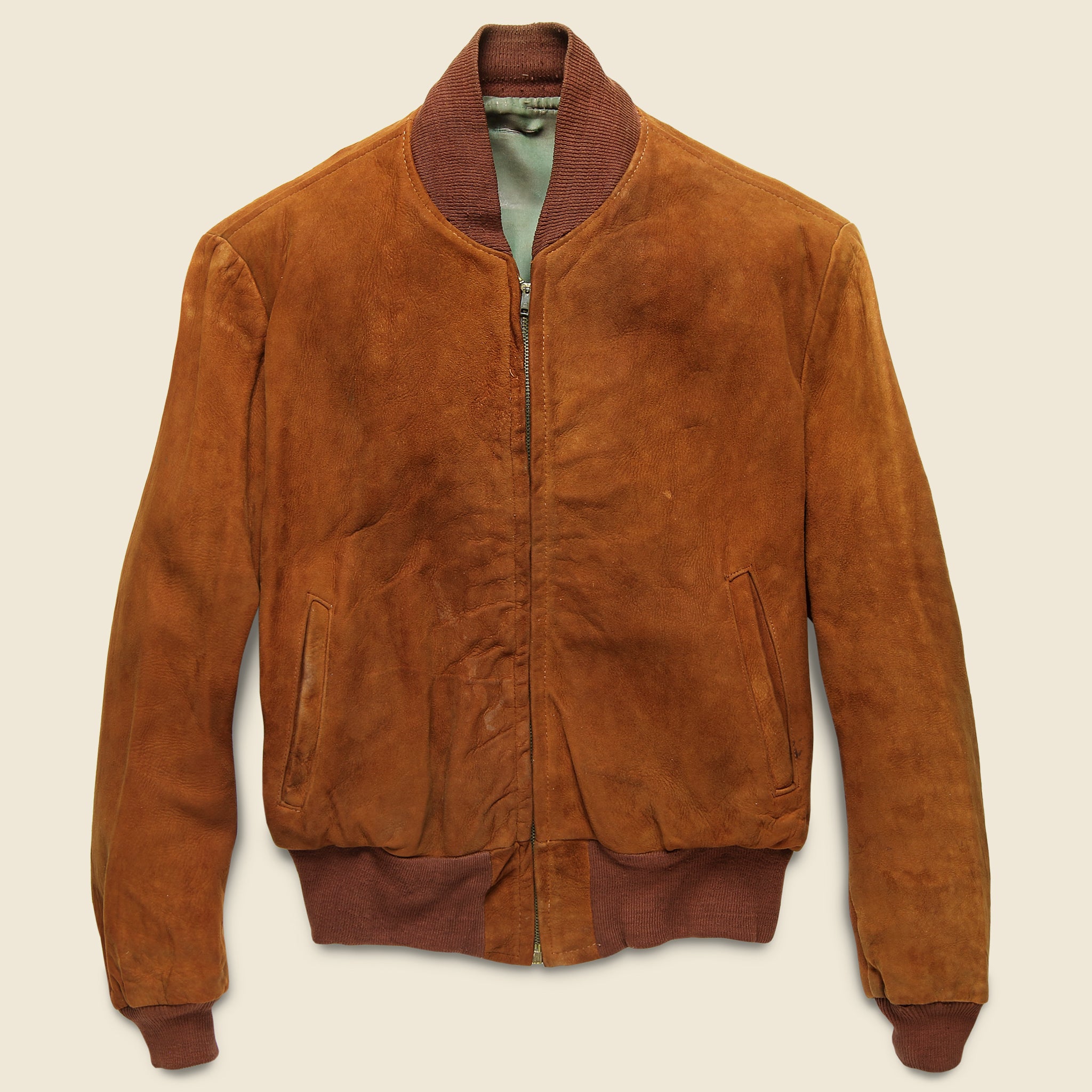 Suede Bomber Jacket - Copper - Vintage - STAG Provisions - W - Outerwear - Coat/Jacket