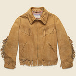California Suede Fringe Jacket - Tan - Vintage - STAG Provisions - W - One & Done - Apparel