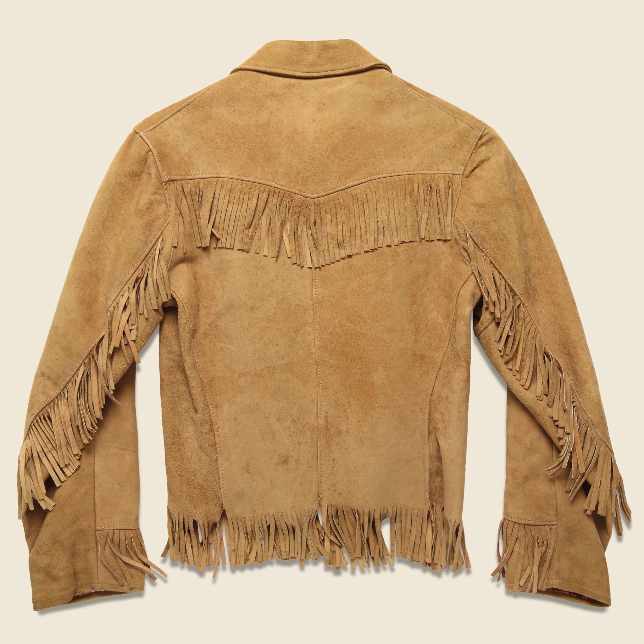 California Suede Fringe Jacket - Tan - Vintage - STAG Provisions - W - One & Done - Apparel