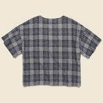 Naomi Boxy Top - Navy/Natural Plaid - Esby - STAG Provisions - W - Tops - S/S Woven