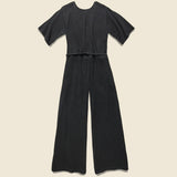 Duffy Wide Leg Jumper - Black - Esby - STAG Provisions - W - Onepiece - Jumpsuit