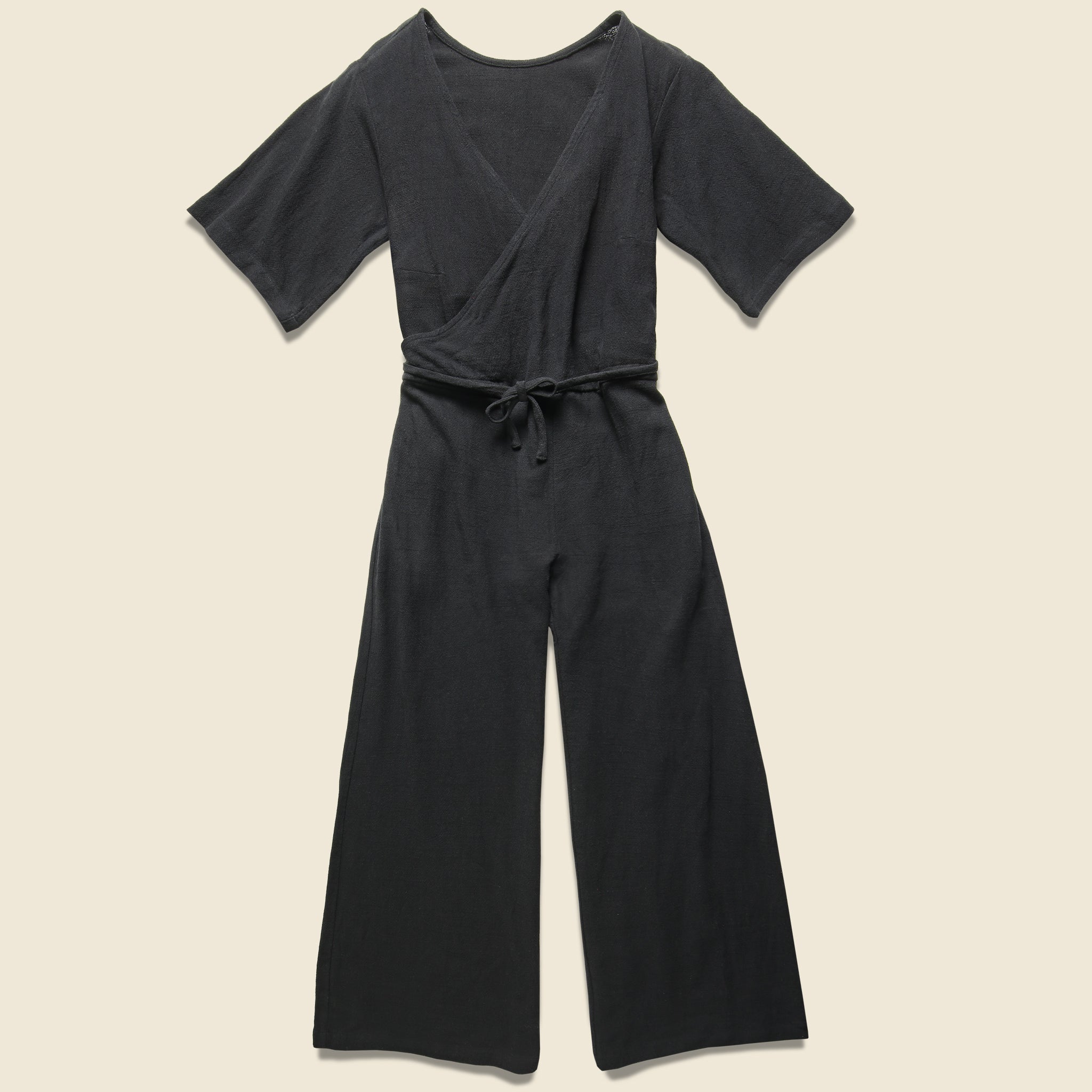 Duffy Wide Leg Jumper - Black - Esby - STAG Provisions - W - Onepiece - Jumpsuit