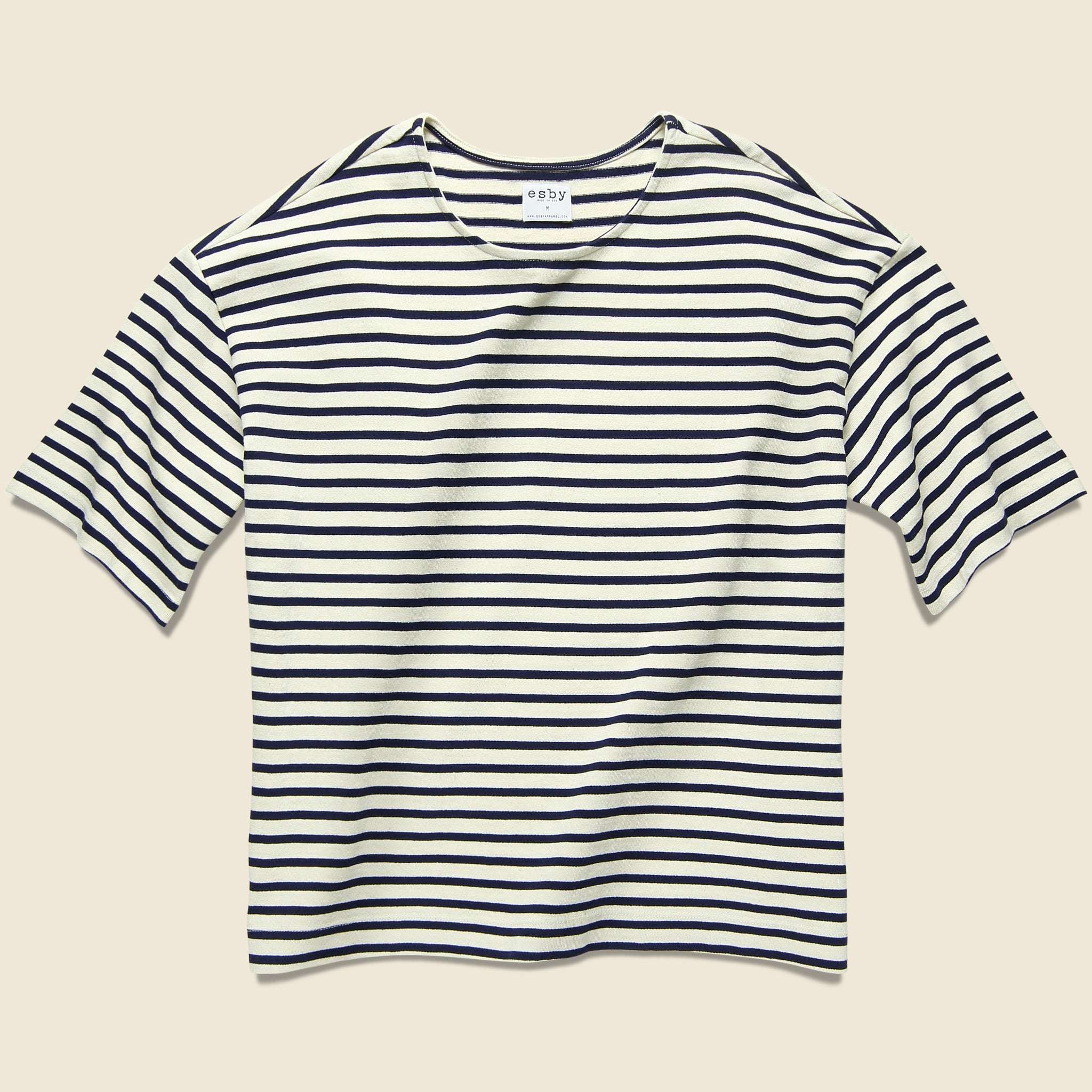 Meredith Knit Top - Natural/Midnight Stripe - Esby - STAG Provisions - W - Tops - S/S Knit