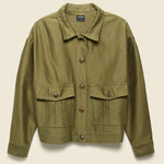 Mora Military Jacket - Olive Moleskin - Esby - STAG Provisions - W - Outerwear - Coat/Jacket