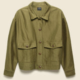 Mora Military Jacket - Olive Moleskin - Esby - STAG Provisions - W - Outerwear - Coat/Jacket