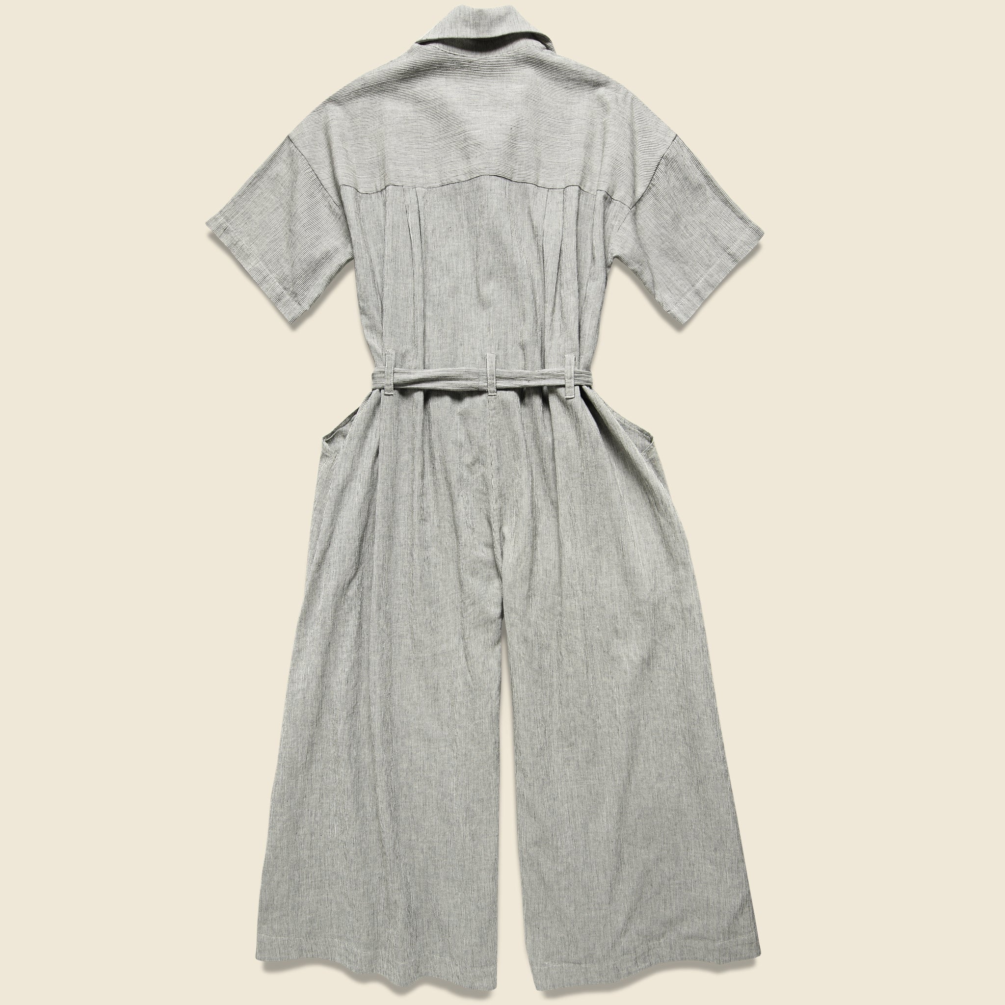 Savannah Jumpsuit - Black/White Micro Stripe - Esby - STAG Provisions - W - Onepiece - Jumpsuit