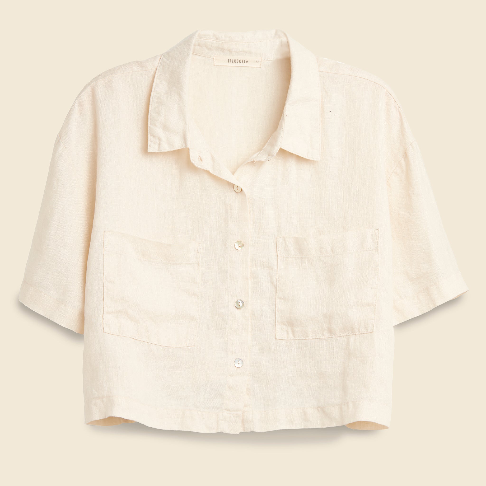 Josie Crop Top - Vanilla - Filosofia - STAG Provisions - W - Tops - S/S Woven