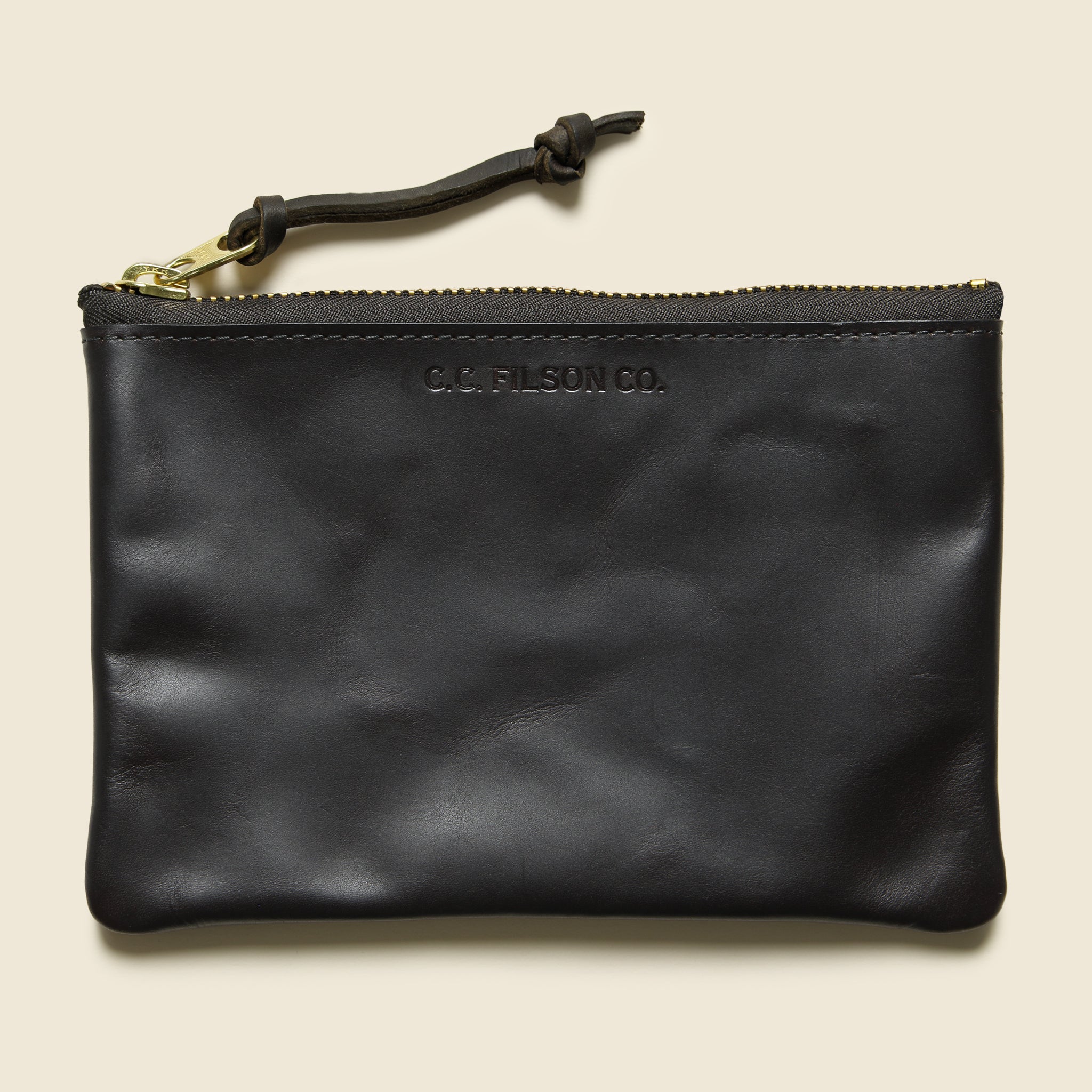 Leather Zip Medium Pouch - Brown - Filson - STAG Provisions - W - Accessories - Bag