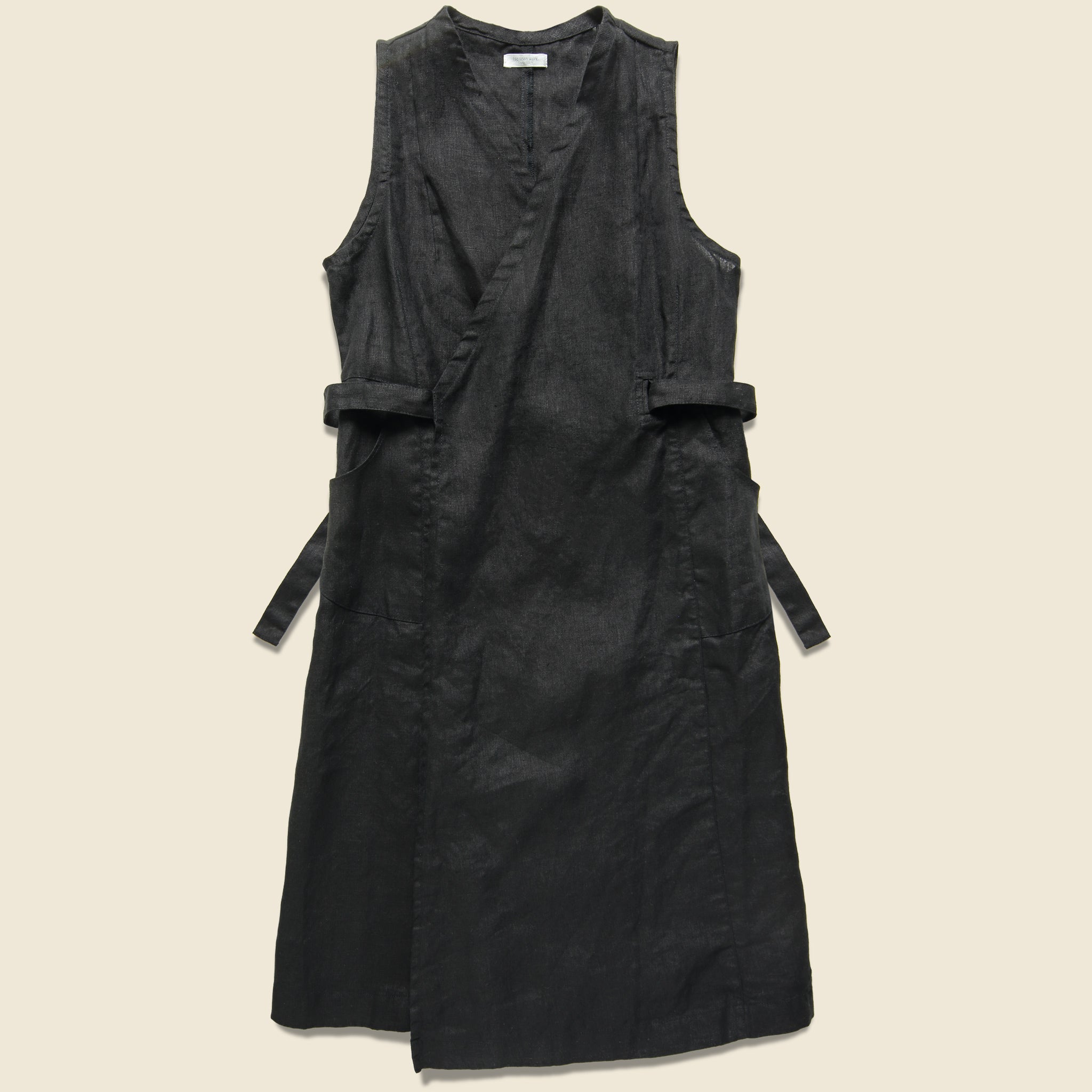 Linen Salon Dress - Black - Fog Linen - STAG Provisions - W - Onepiece - Dress