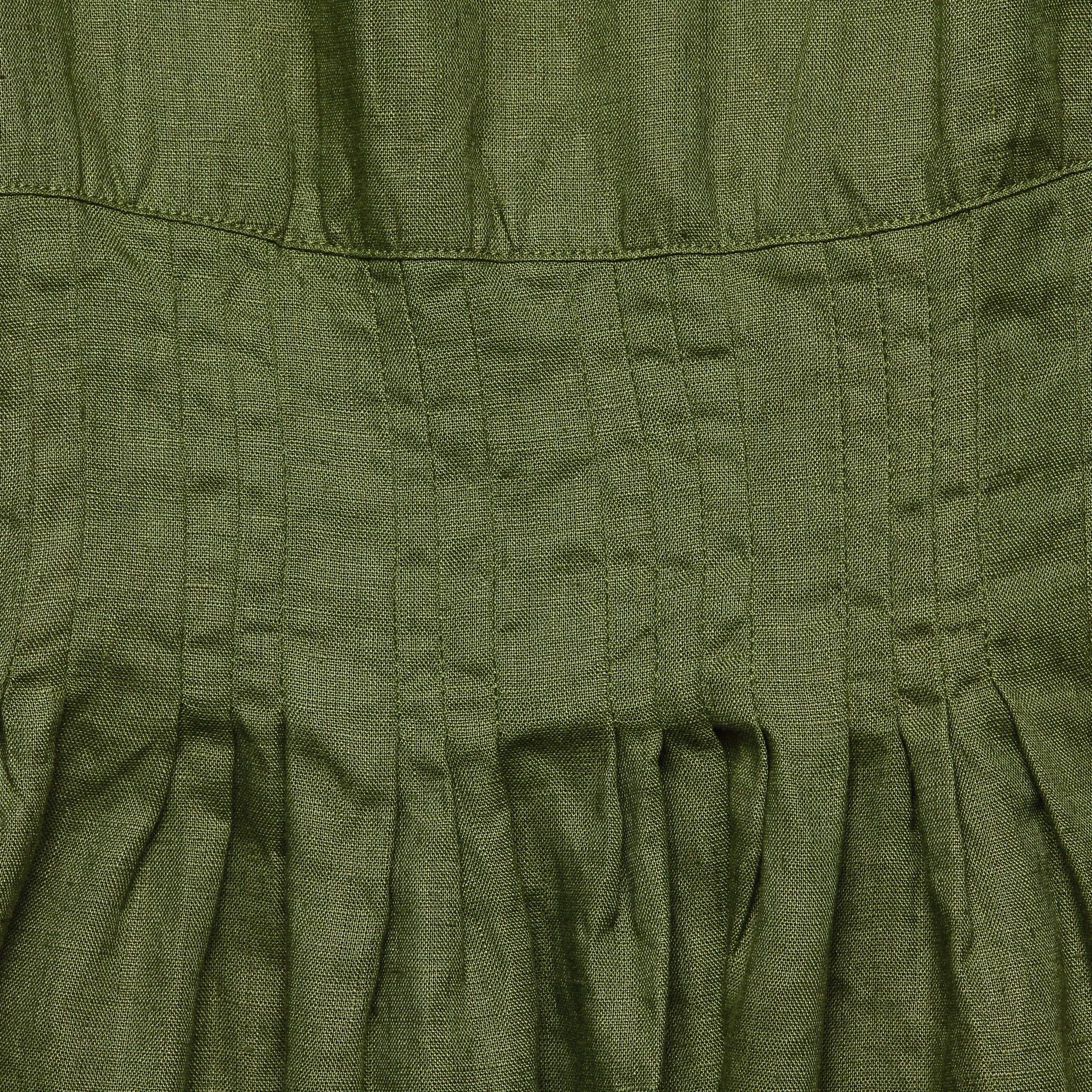 Annette V-Neck Dress - Olive - Fog Linen - STAG Provisions - W - Onepiece - Dress