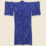 Long Stripe & X Kimono Robe - Bright Indigo/White - Vintage - STAG Provisions - W - One & Done - Apparel