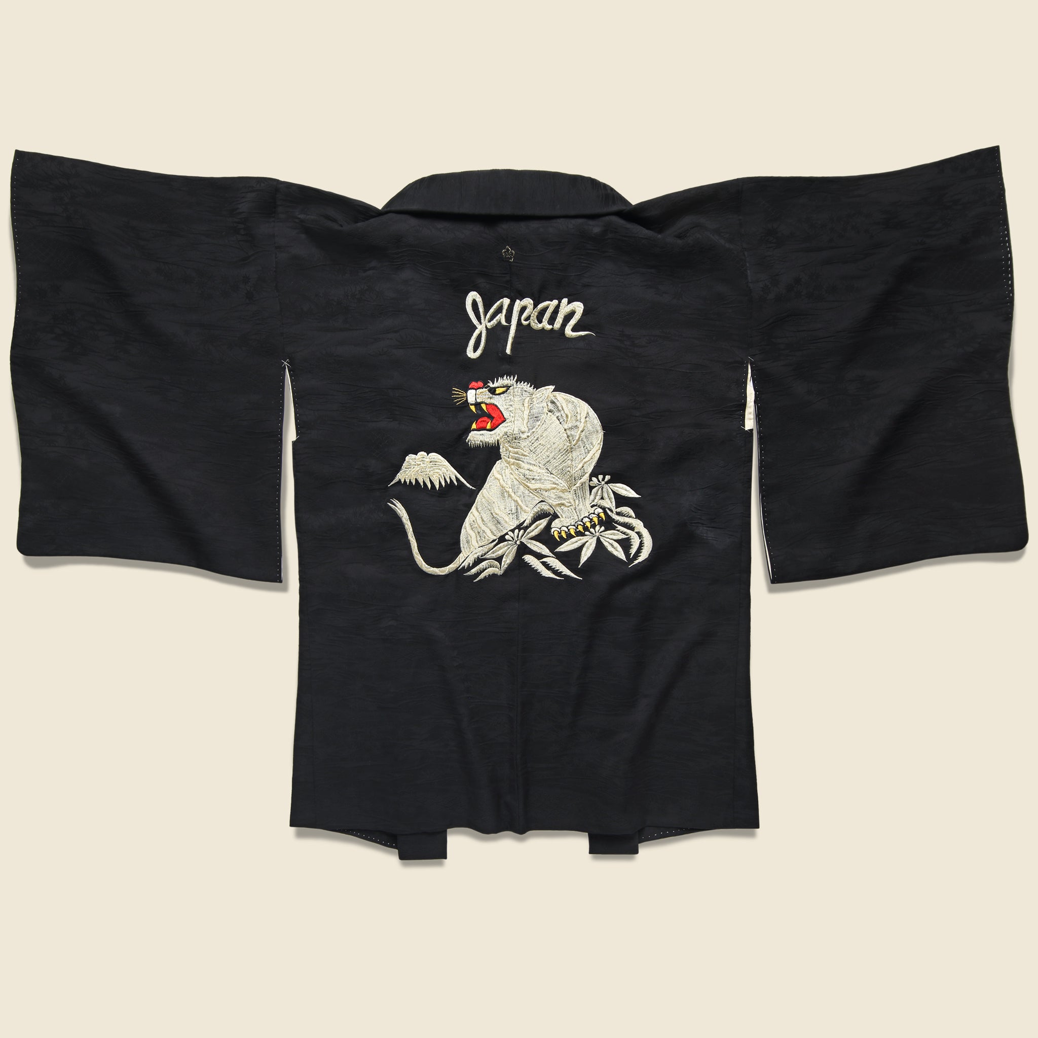 Embroidered Silk Kimono - Tiger - Vintage - STAG Provisions - W - One & Done - Apparel