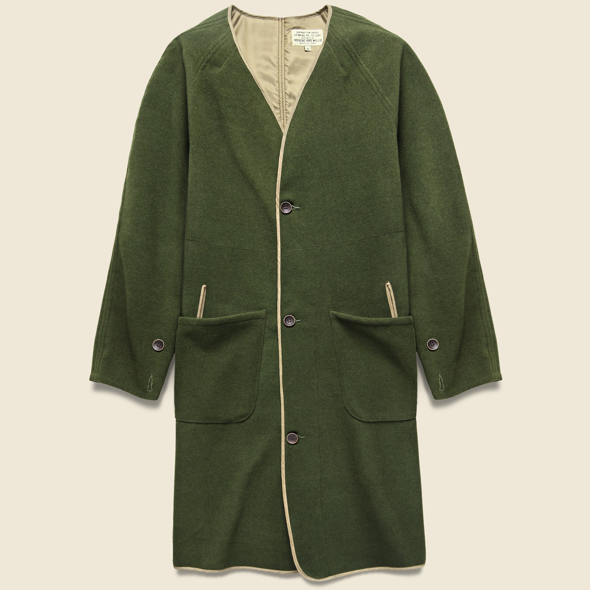 Halsey Coat - Olive Drab - Imogene + Willie - STAG Provisions - W - Outerwear - Coat/Jacket