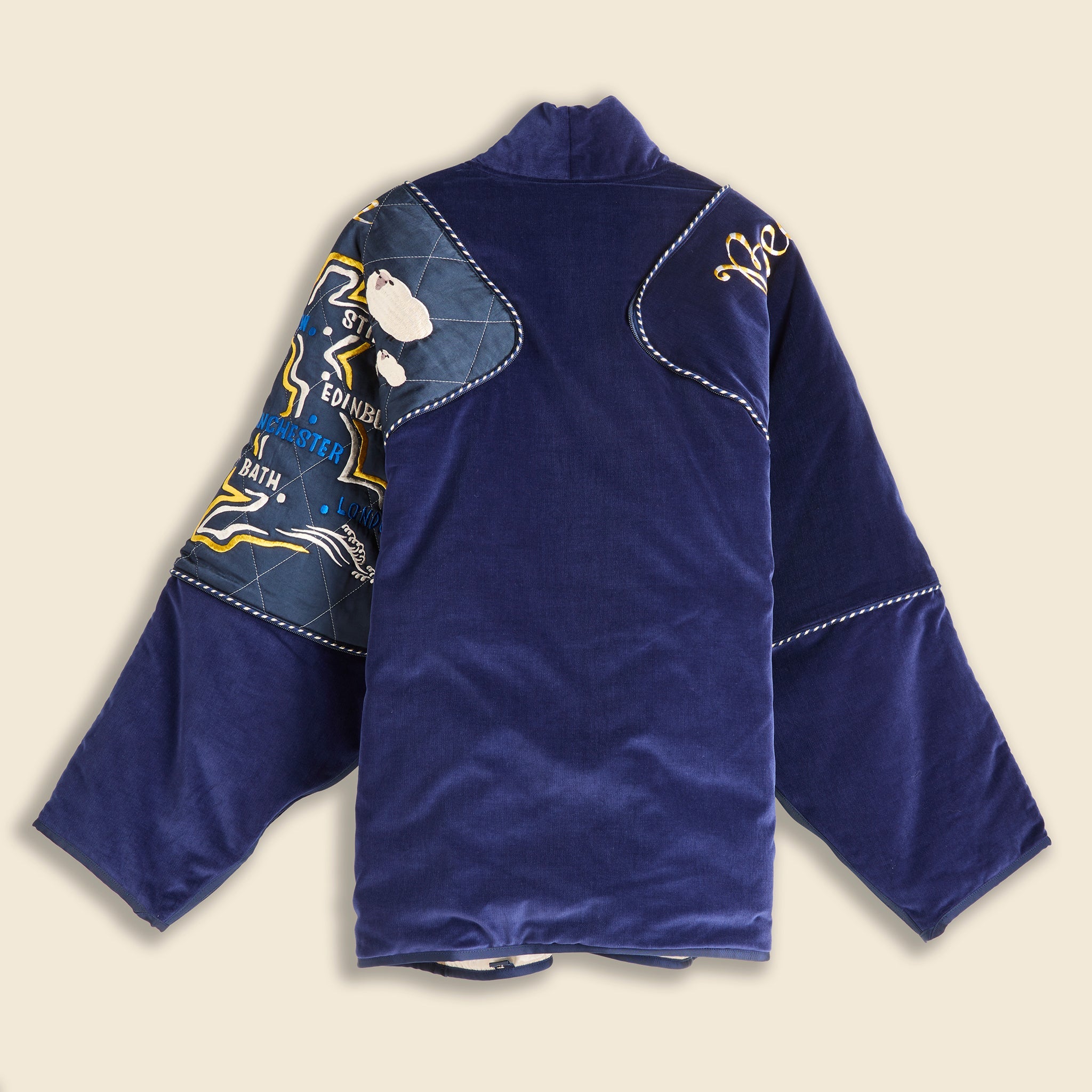 Velveteen KESA SHAM BOMBER Jacket (Beautiful QUEEN) - Navy – Daughters