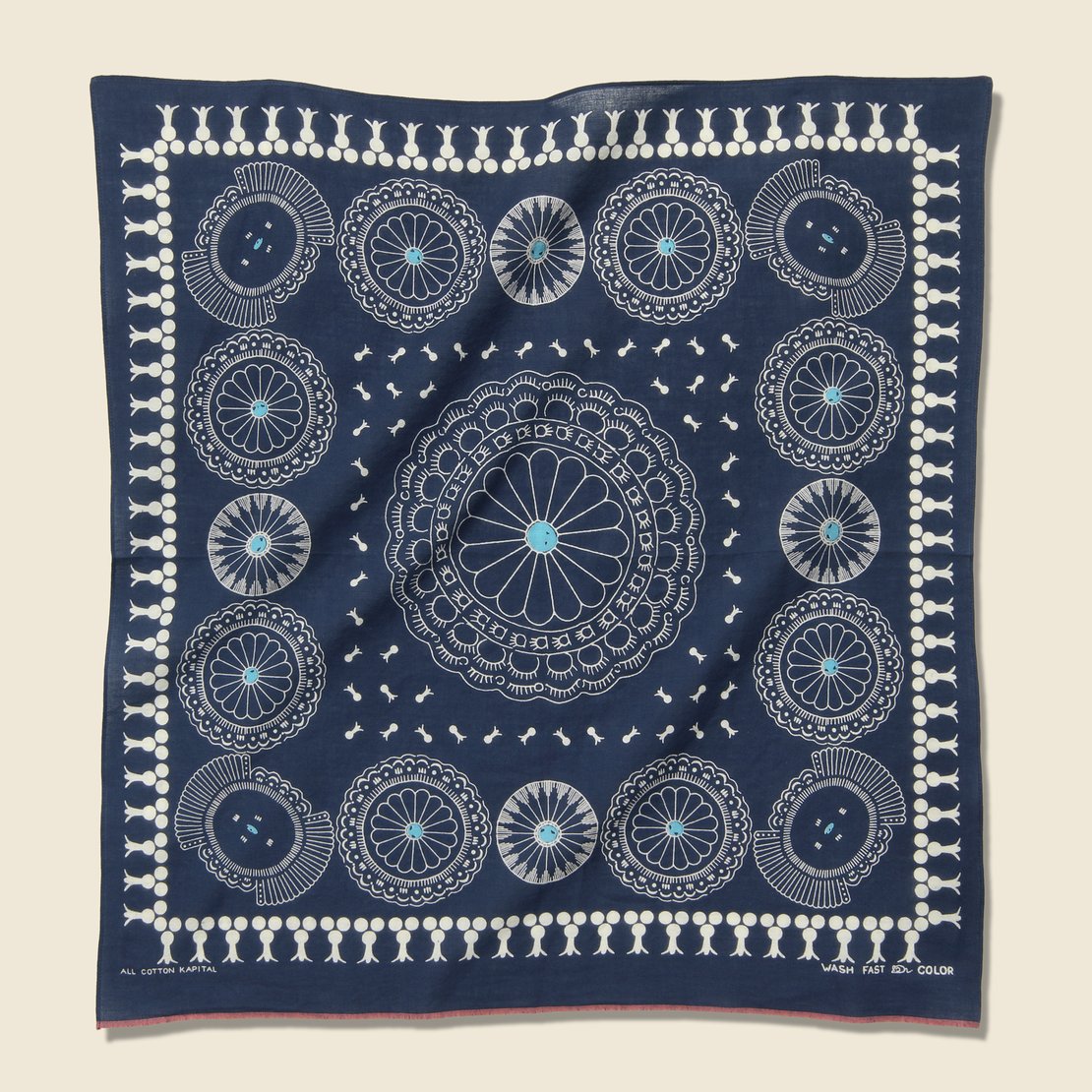 Fastcolor Concho Selvedge Bandana - Navy - Kapital - STAG Provisions - W - Accessories - Socks