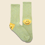 56 Yarns Rib Heel Smile Socks - Green - Kapital - STAG Provisions - W - Accessories - Socks
