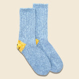 56 Yarns Rib Heel Smile Socks - Sax - Kapital - STAG Provisions - W - Accessories - Socks