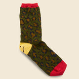 84 Yarns Heel Smilie Leopard Socks - Green - Kapital - STAG Provisions - W - Accessories - Socks