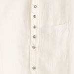 Gauze Linen Herringbone Stand Penny Shirt - White - Kapital - STAG Provisions - W - Tops - L/S Woven