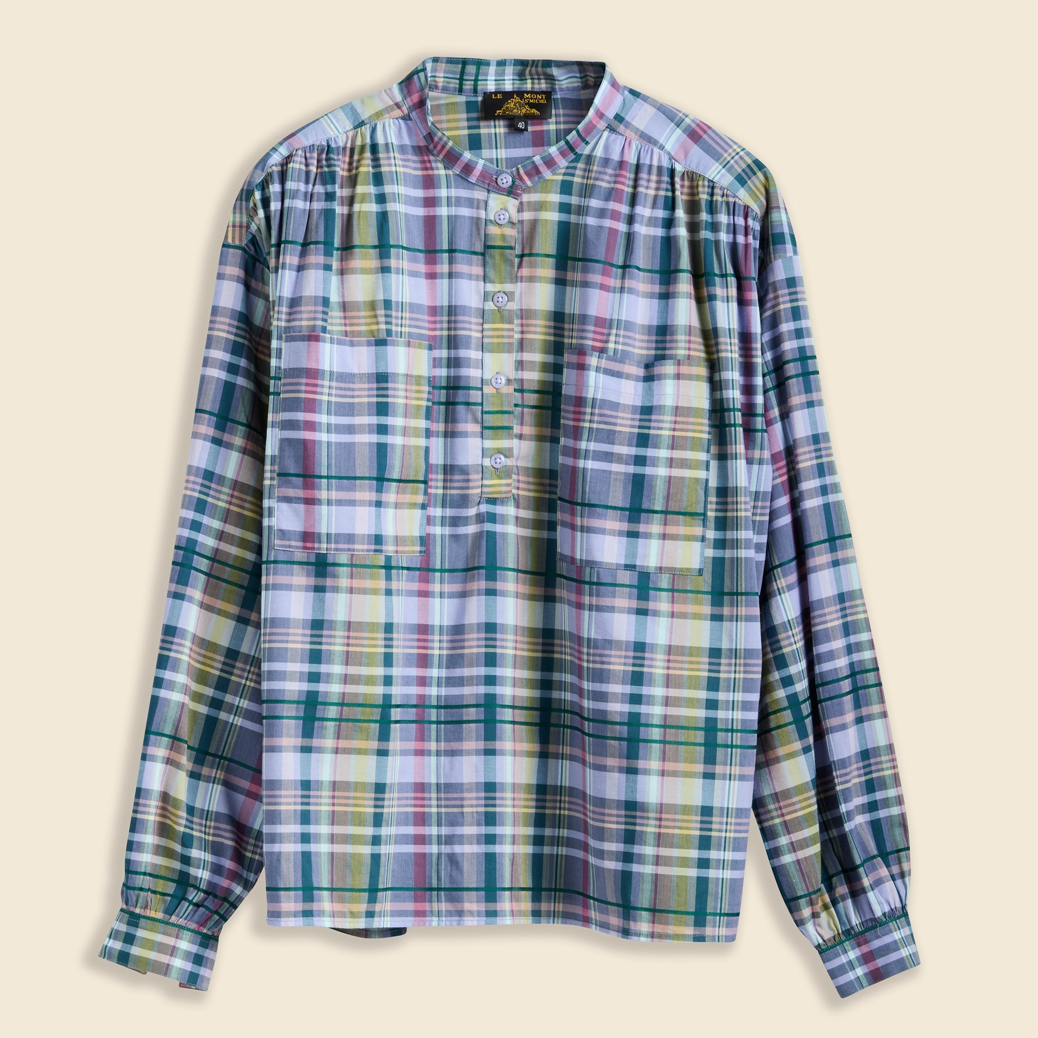 Cassandra Shirt With Pockets - Blue - Le Mont Saint Michel - STAG Provisions - W - Tops - L/S Woven