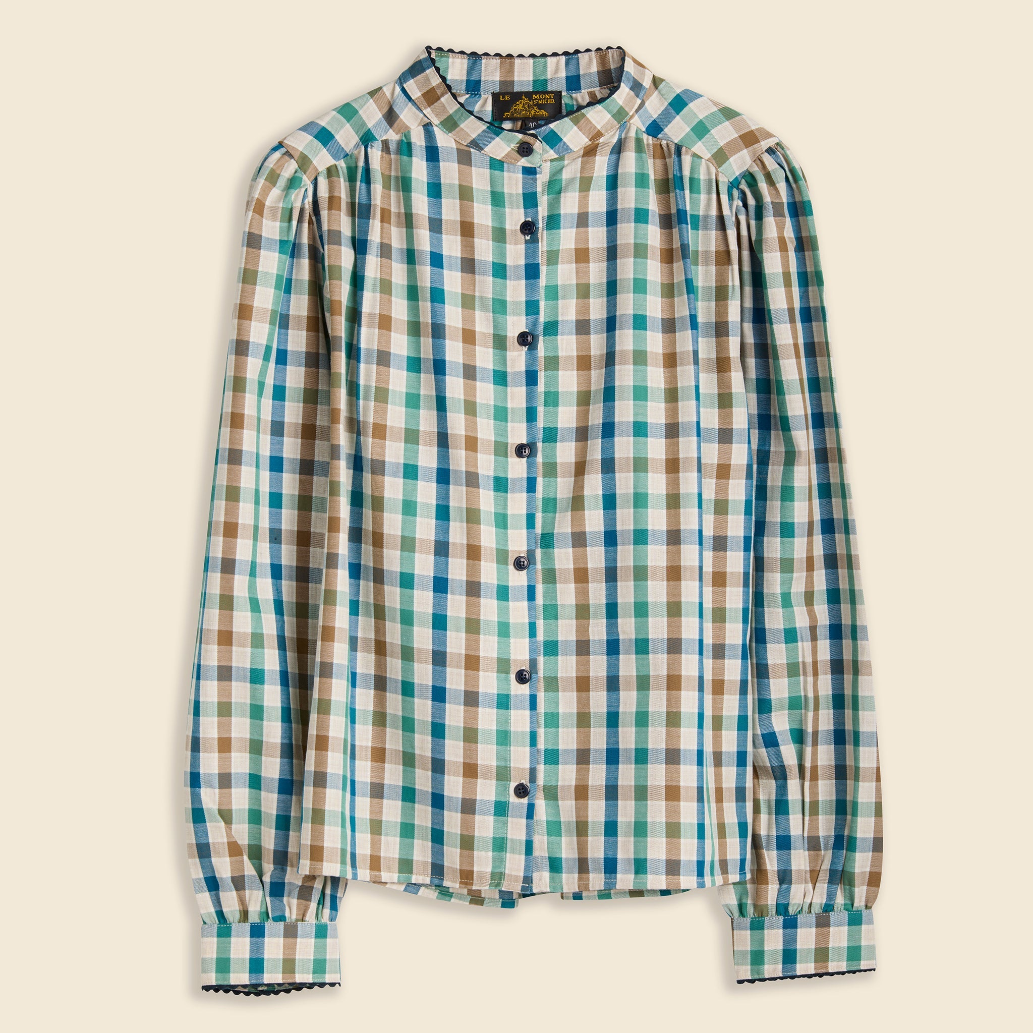 Celly - Colored Check Shirt - Green - Le Mont Saint Michel - STAG Provisions - W - Tops - L/S Woven