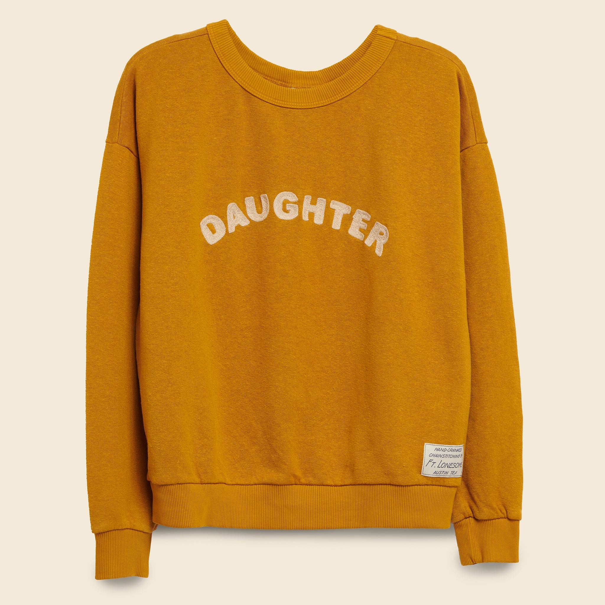 DAUGHTER Sweatshirt - Gold/Cream - Fort Lonesome - STAG Provisions - W - Tops - L/S Fleece
