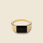 Slim Lennox Ring - Gold Vermeil/Polished Black Onyx - Miansai - STAG Provisions - W - Accessories - Ring