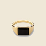 Slim Lennox Ring - Gold Vermeil/Polished Black Onyx - Miansai - STAG Provisions - W - Accessories - Ring