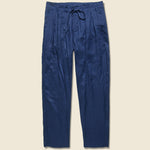 Linen Gathered Waist Pant - Navy - Monitaly - STAG Provisions - W - Pants - Twill