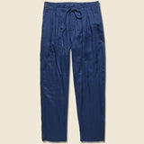 Linen Gathered Waist Pant - Navy - Monitaly - STAG Provisions - W - Pants - Twill