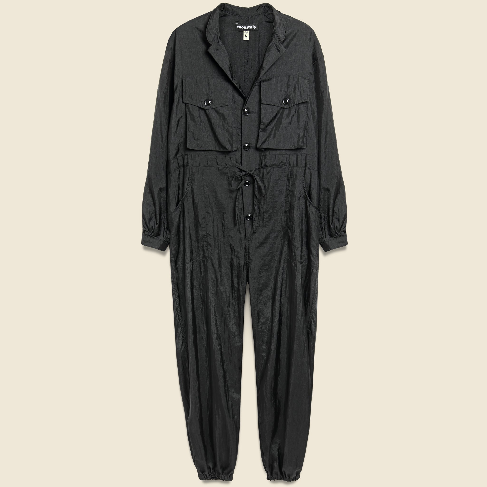 Taslan Nylon Type-D Military Tsunagi Jumpsuit - Black - Monitaly - STAG Provisions - W - Onepiece - Jumpsuit