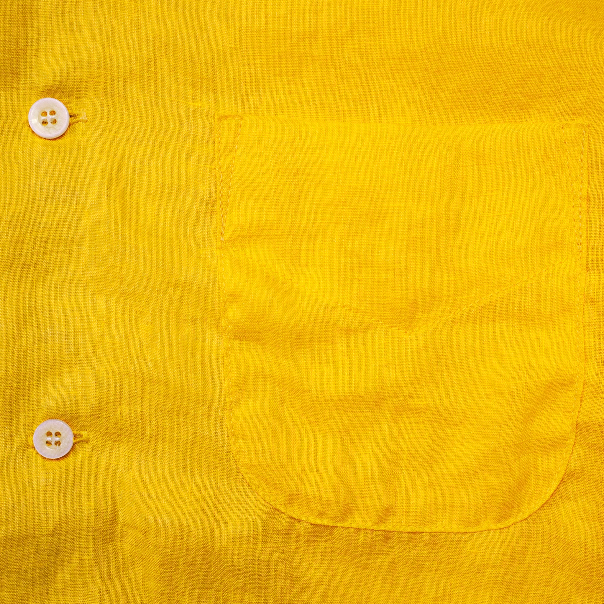 Linen Cropped Vacation Shirt - Yellow - Monitaly - STAG Provisions - W - Tops - S/S Woven