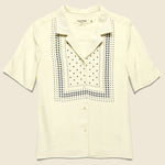 Positional Dots Print Shirt - Ecru - Nice Things - STAG Provisions - W - Tops - S/S Knit