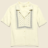 Positional Dots Print Shirt - Ecru - Nice Things - STAG Provisions - W - Tops - S/S Knit