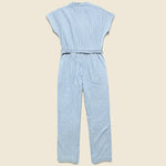 Striped Denim Jumpsuit - Blue - Nice Things - STAG Provisions - W - Onepiece - Jumpsuit