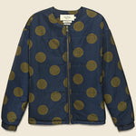 Dotted Puffer Jacket - Navy - Nice Things - STAG Provisions - W - Outerwear - Coat/Jacket