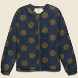 Dotted Puffer Jacket - Navy - Nice Things - STAG Provisions - W - Outerwear - Coat/Jacket